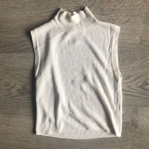 mock neck knit crop top - Small